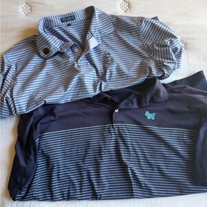 Peter Millar Men’s Polo Shirts — Blue Striped